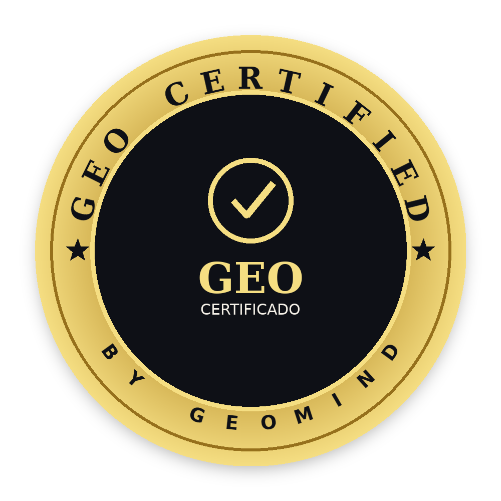 Sello GEO Certified by GeoMind